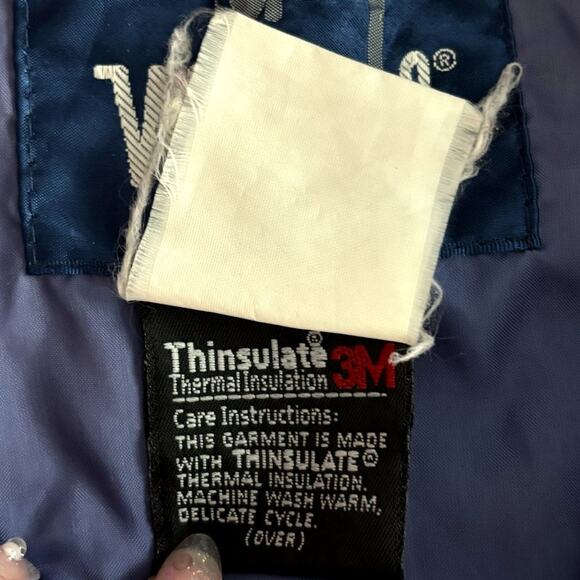 Vtg 80s Woolrich Mens Jacket Coat Red Blue Thinsulate Puffer Anorak Full Zip - Picture 7 of 10